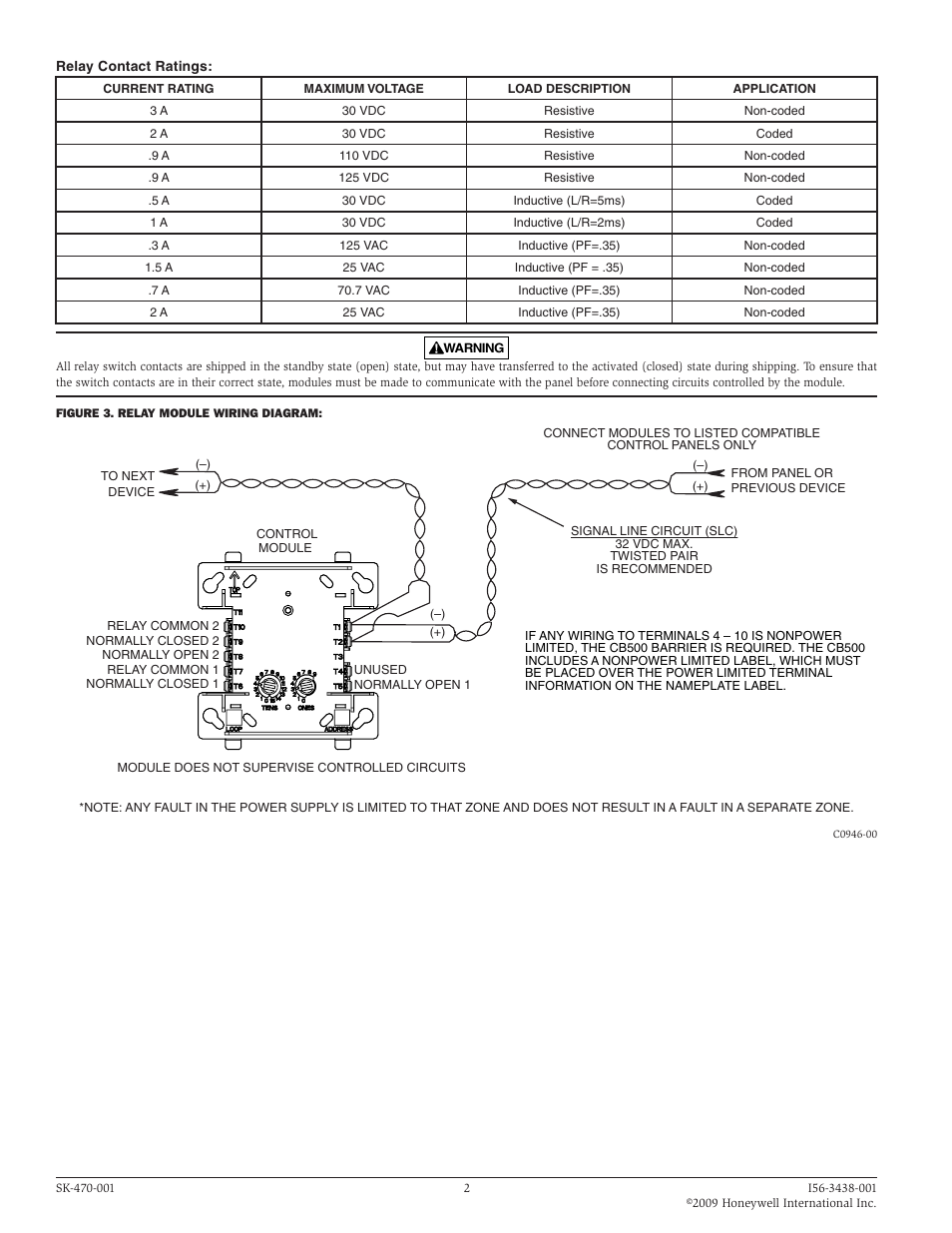 SilentKnight SK-Relay Addressable Relay Module User Manual | Page 2 / 2