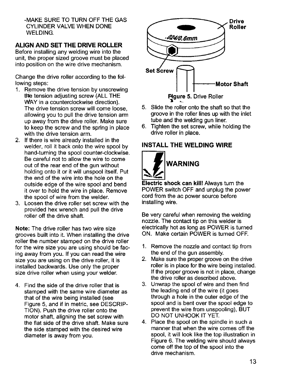 Warning | Craftsman 196.205690 User Manual | Page 13 / 60