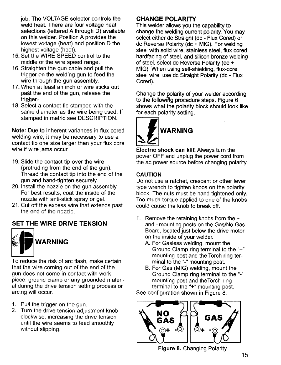Warning | Craftsman 196.205690 User Manual | Page 15 / 60