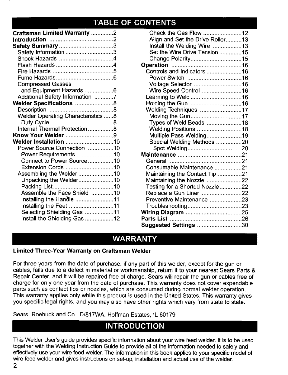 Craftsman 196.205690 User Manual | Page 2 / 60