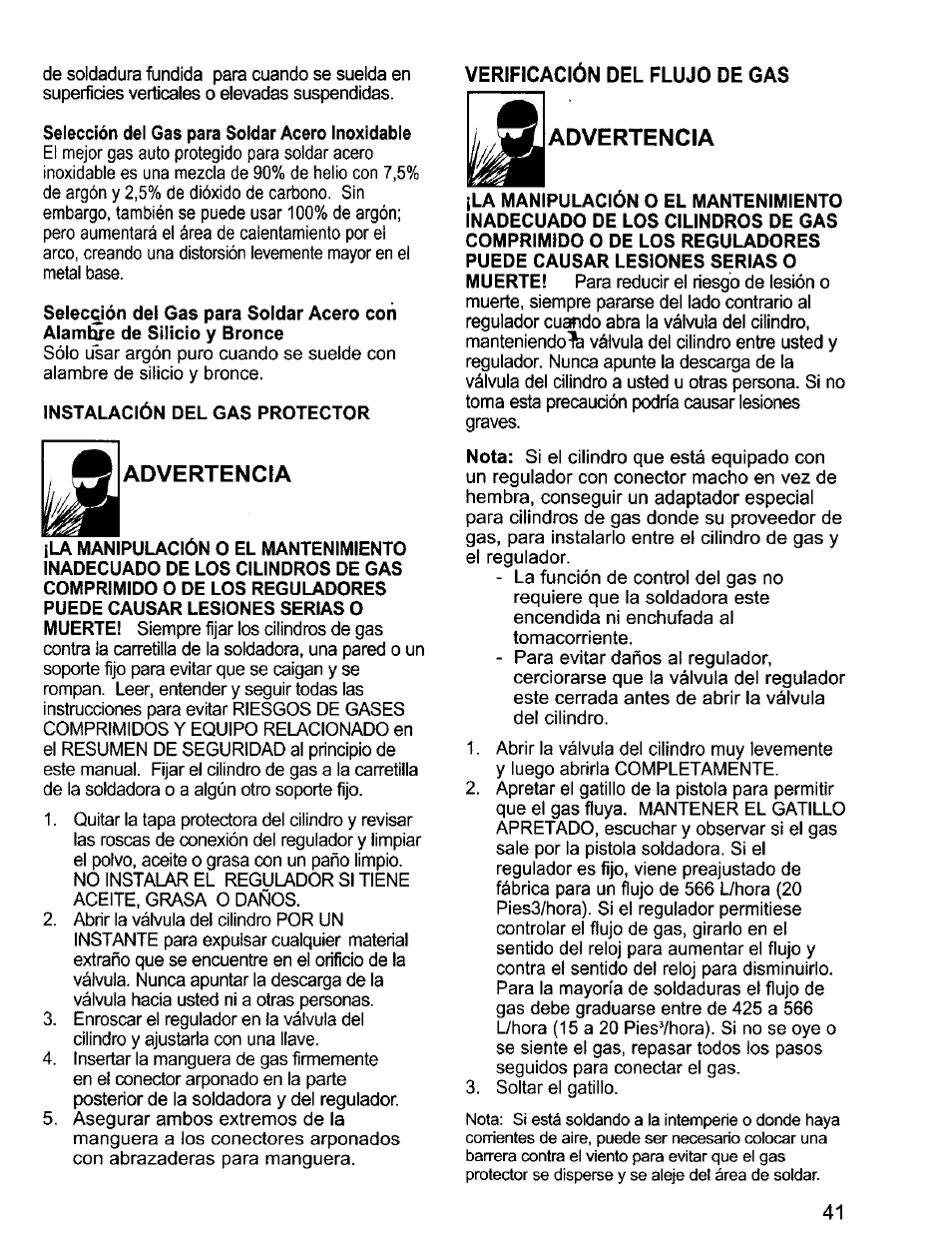 Advertencia | Craftsman 196.205690 User Manual | Page 41 / 60