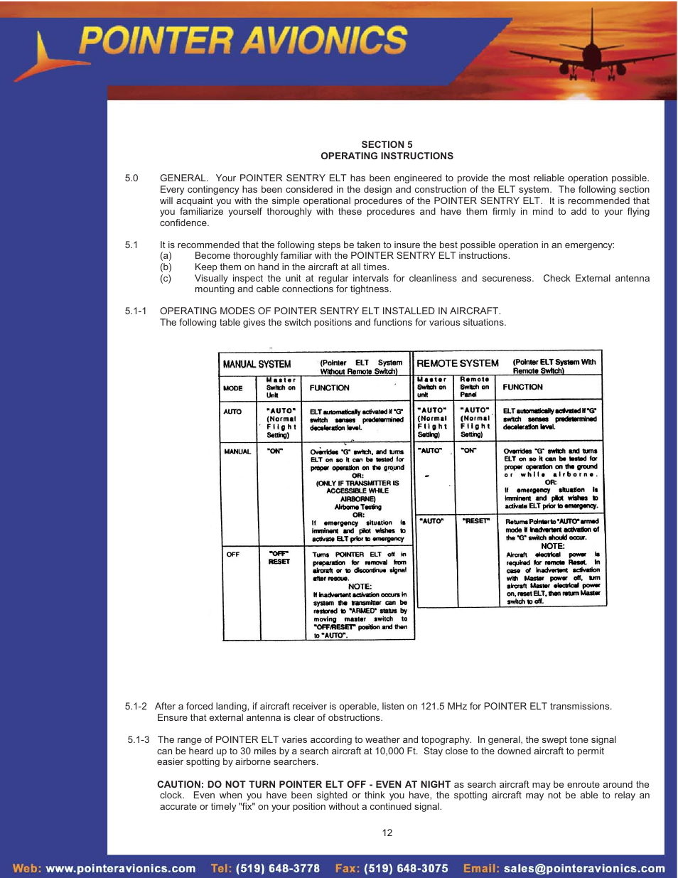 SkyHunter406 4000-10 AP User Manual | Page 12 / 16
