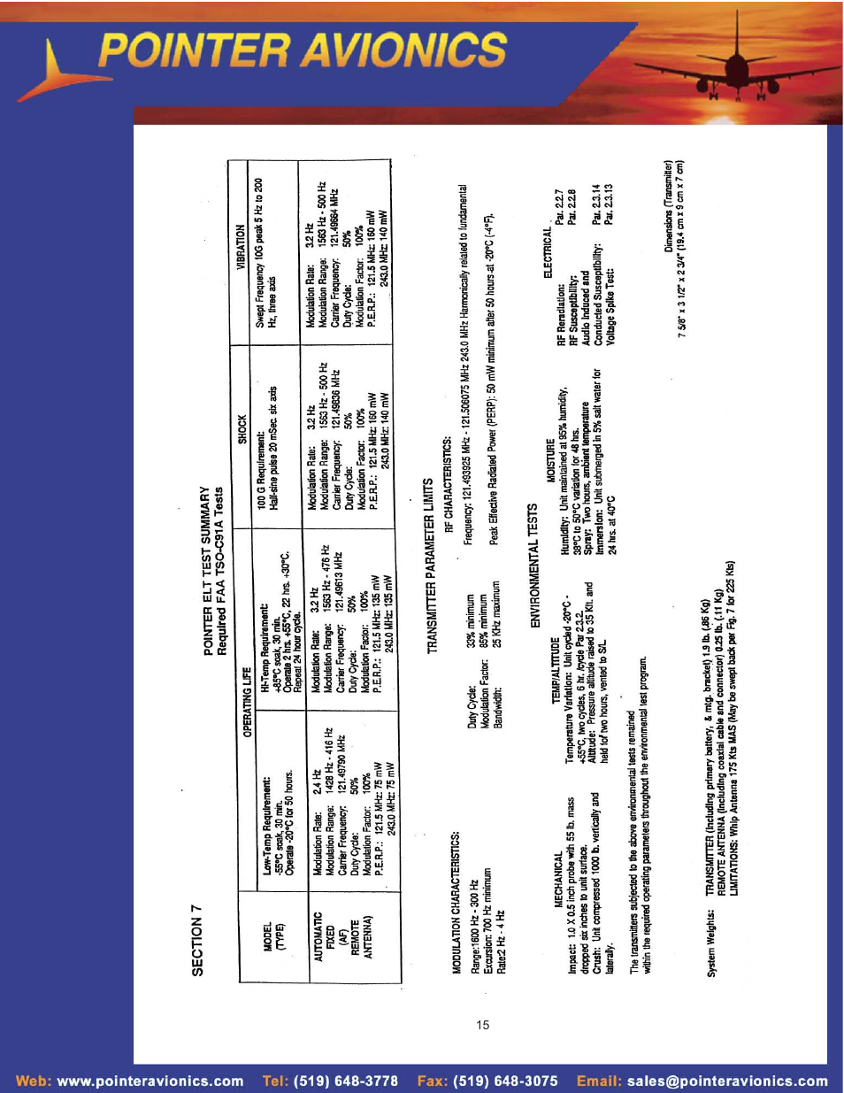 SkyHunter406 4000-10 AP User Manual | Page 15 / 16