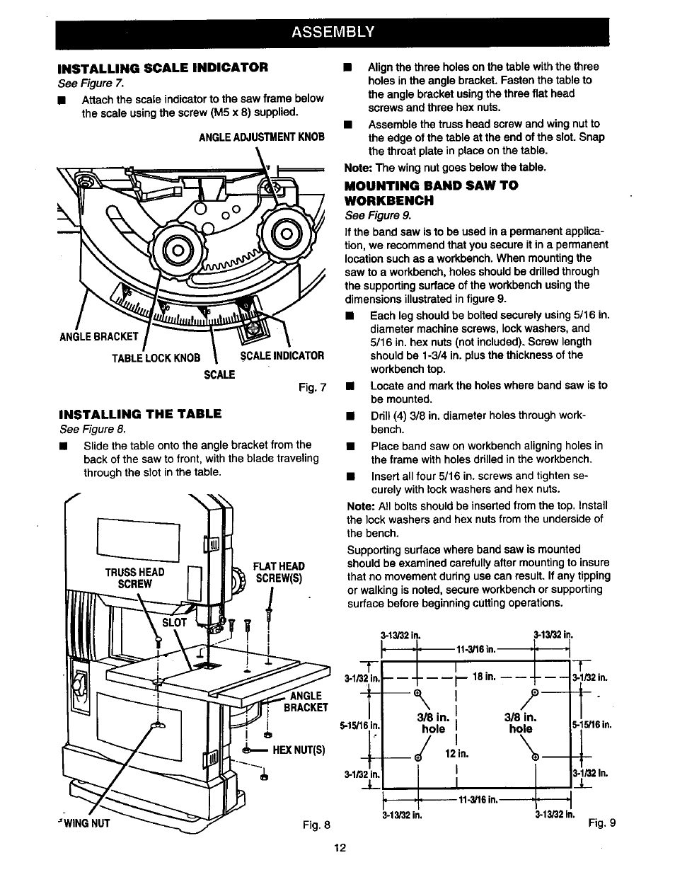 Assembly | Craftsman 315.214490 User Manual | Page 12 / 32