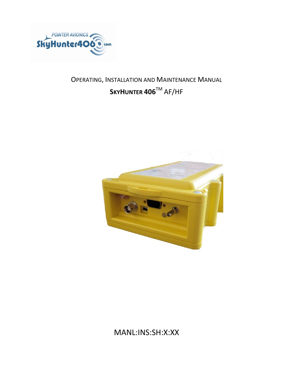 SkyHunter406 SKYHUNTER 406 HF User Manual | 56 pages