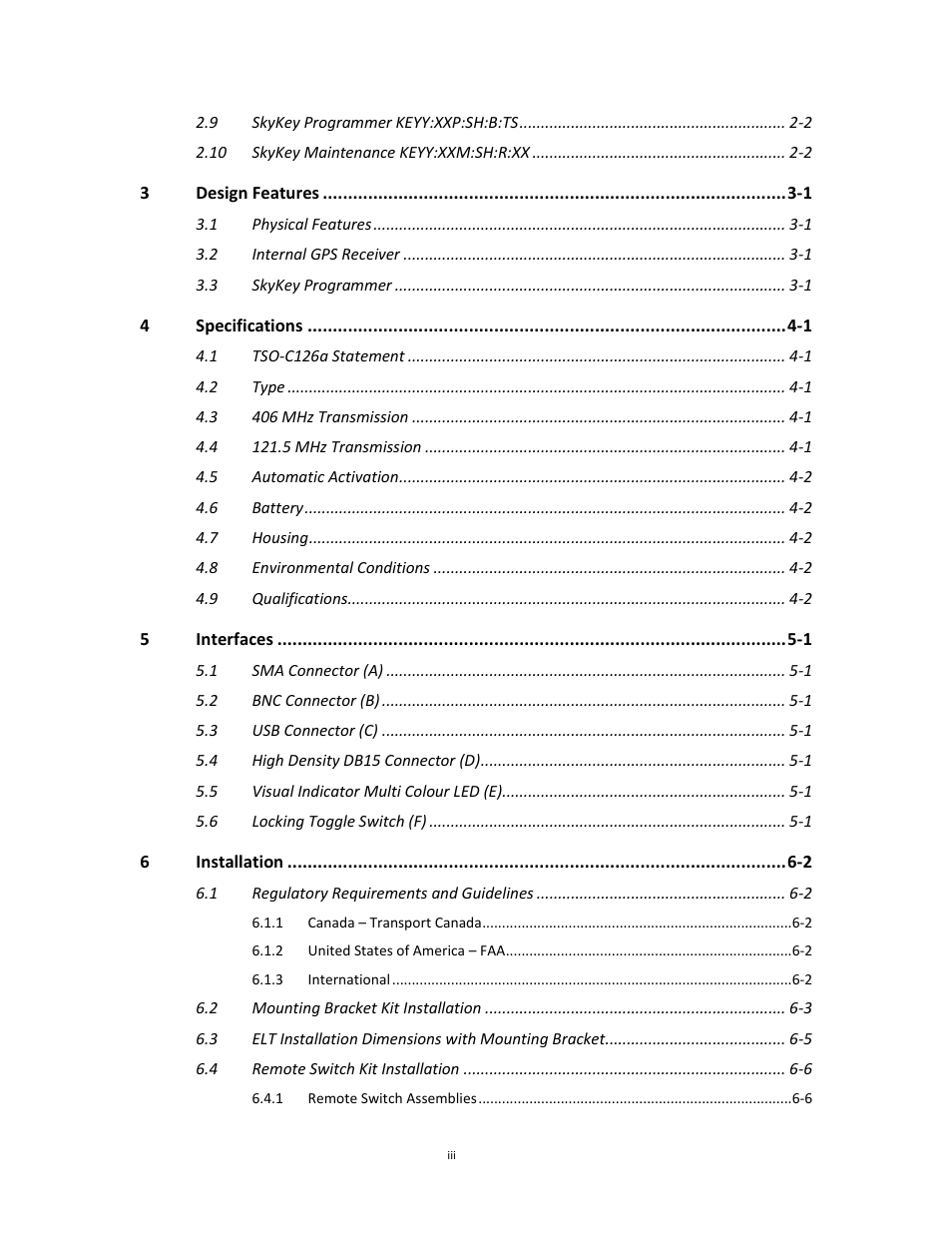 SkyHunter406 SKYHUNTER 406 HF User Manual | Page 3 / 56