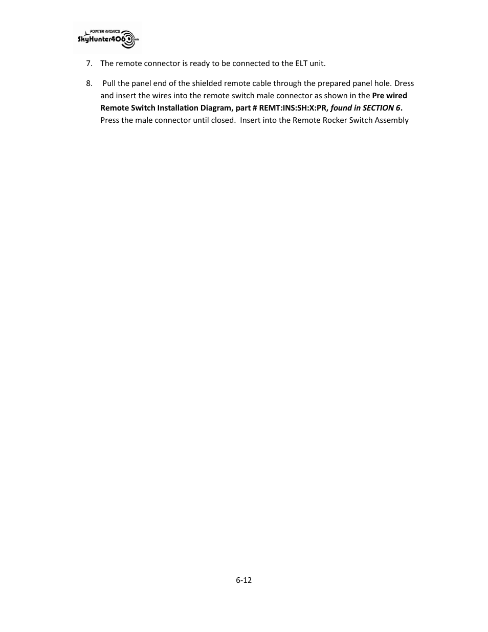 SkyHunter406 SKYHUNTER 406 HF User Manual | Page 30 / 56