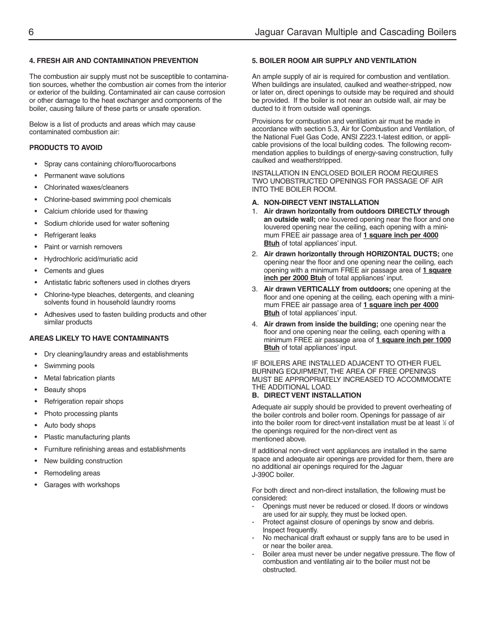 Jaguar caravan multiple and cascading boilers 6 | Slant/Fin Jaguar User Manual | Page 6 / 36
