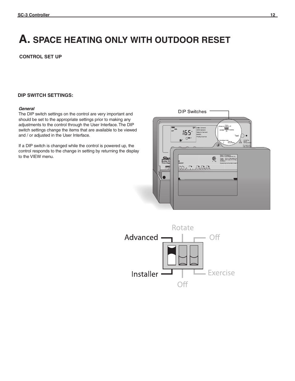 Space heating only with outdoor reset | Slant/Fin SC-3 User Manual | Page 11 / 27