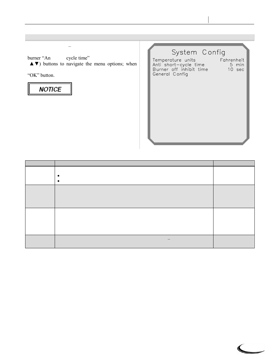 Slant fin corp, System config | Slant/Fin CHS-399 User Manual | Page 27 / 36