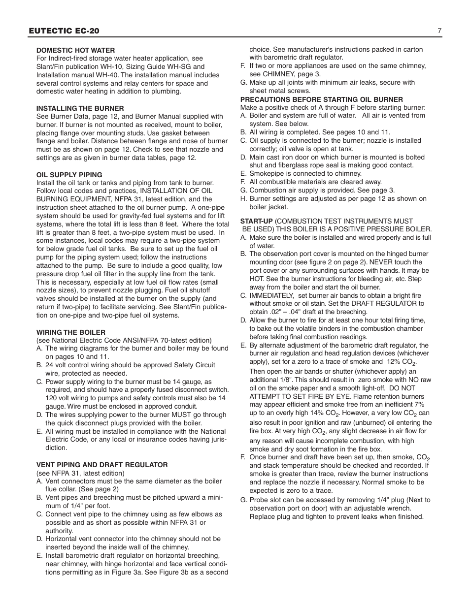 Slant/Fin EC-20 Installation User Manual | Page 7 / 16