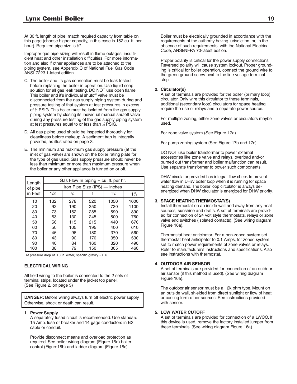 Lynx combi boiler 19 | Slant/Fin LX-150CB User Manual | Page 19 / 44