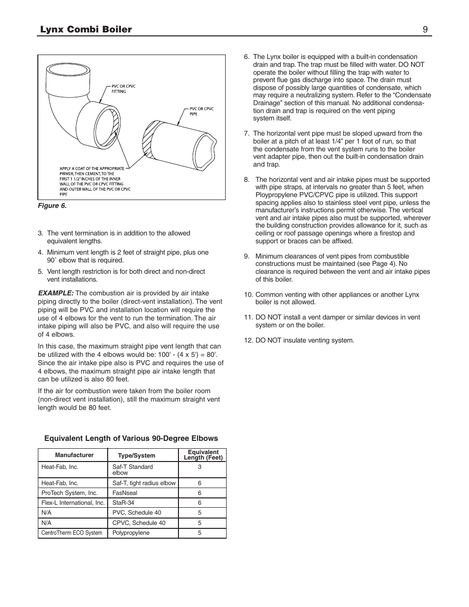 Lynx combi boiler 9 | Slant/Fin LX-150CB User Manual | Page 9 / 44