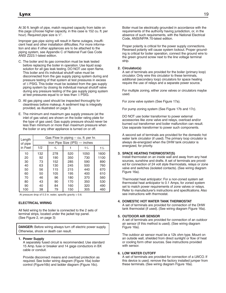 Lynx 19 | Slant/Fin LX-150 User Manual | Page 19 / 44