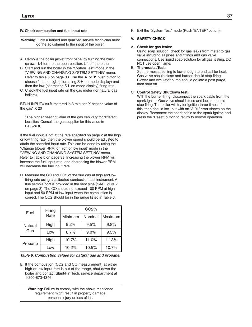 Lynx 37 | Slant/Fin LX-150 User Manual | Page 37 / 44