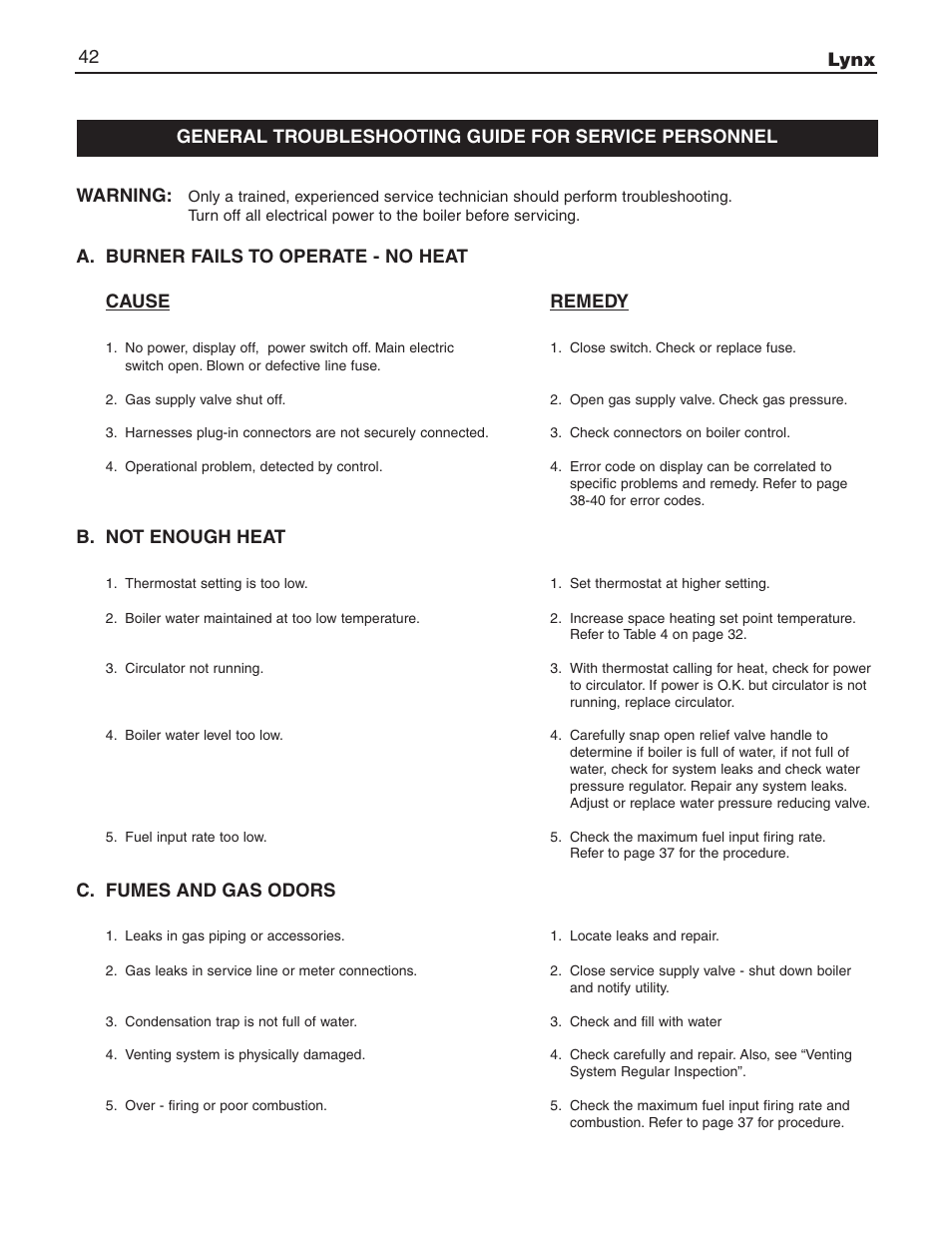 Slant/Fin LX-150 User Manual | Page 42 / 44