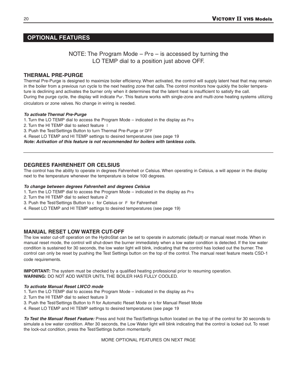 Slant/Fin VHS-180 User Manual | Page 20 / 36