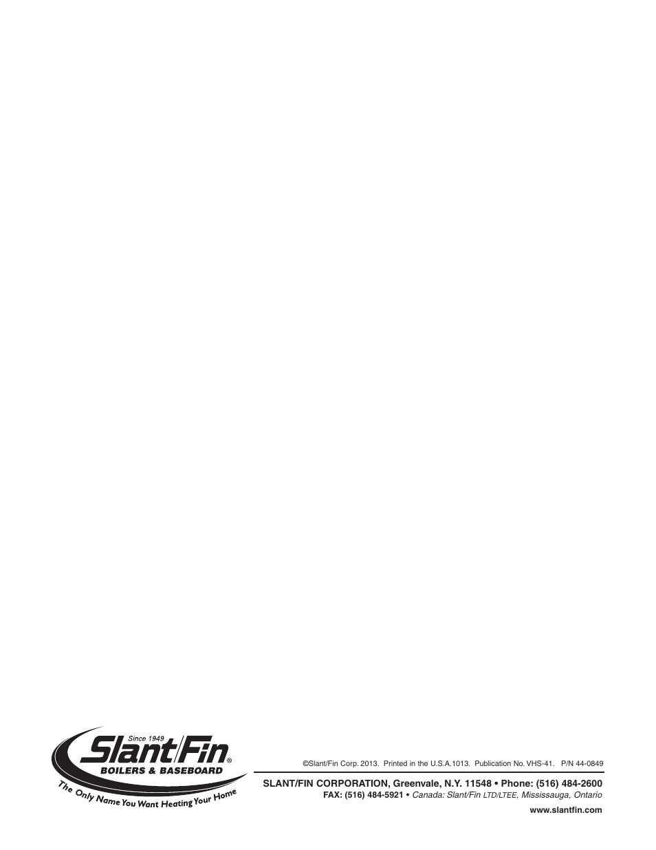 Slant/Fin VHS-180 User Manual | Page 36 / 36