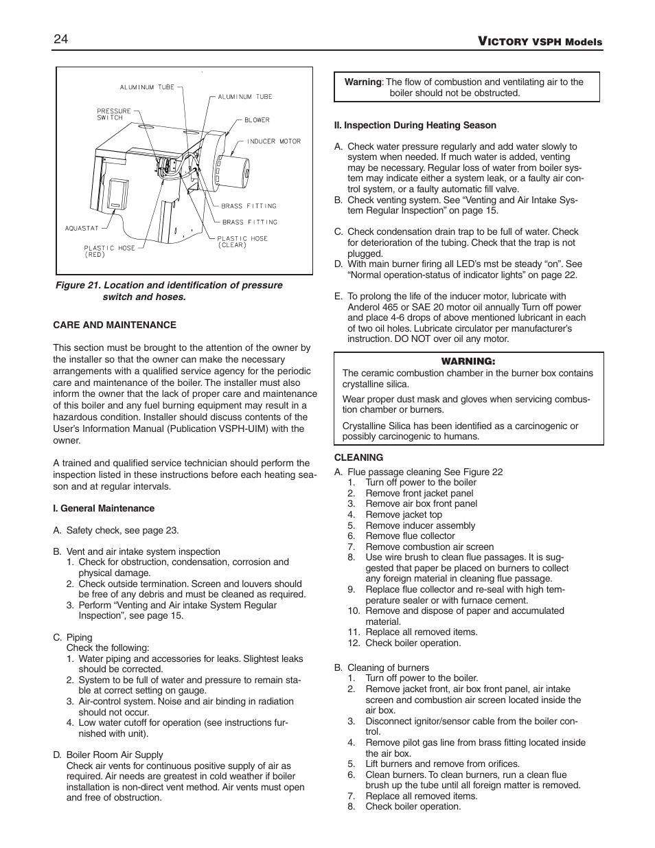 Slant/Fin VSPH-180 User Manual | Page 24 / 28