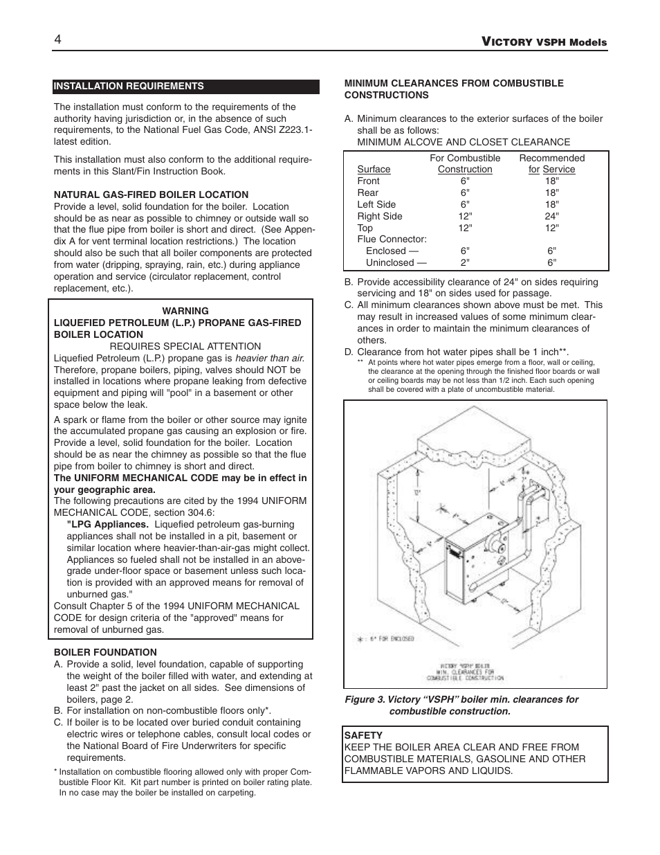 Slant/Fin VSPH-180 User Manual | Page 4 / 28