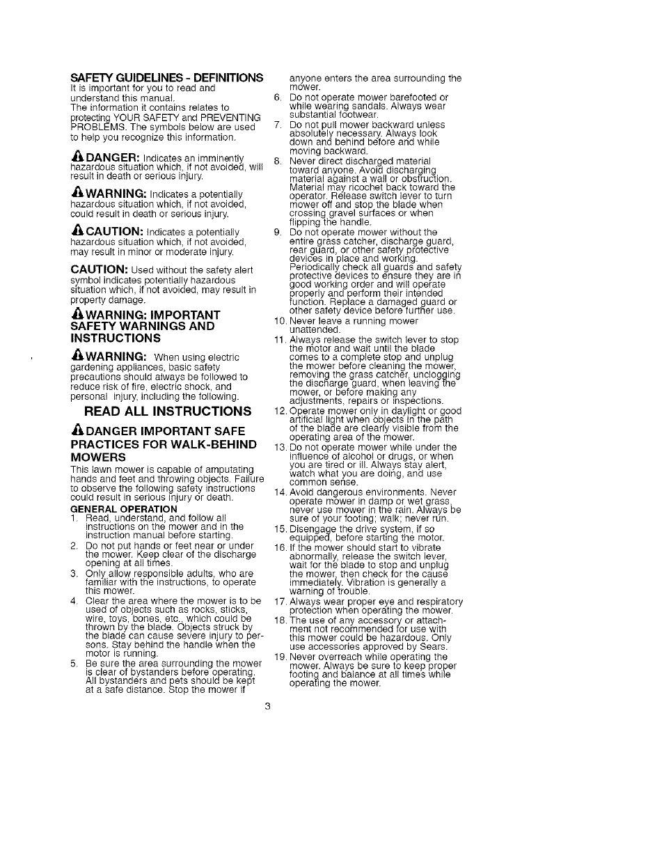 Read all instructions | Craftsman 900.370511 User Manual | Page 3 / 33