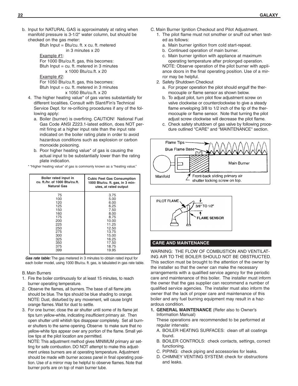 Slant/Fin GXH-190 User Manual | Page 22 / 28