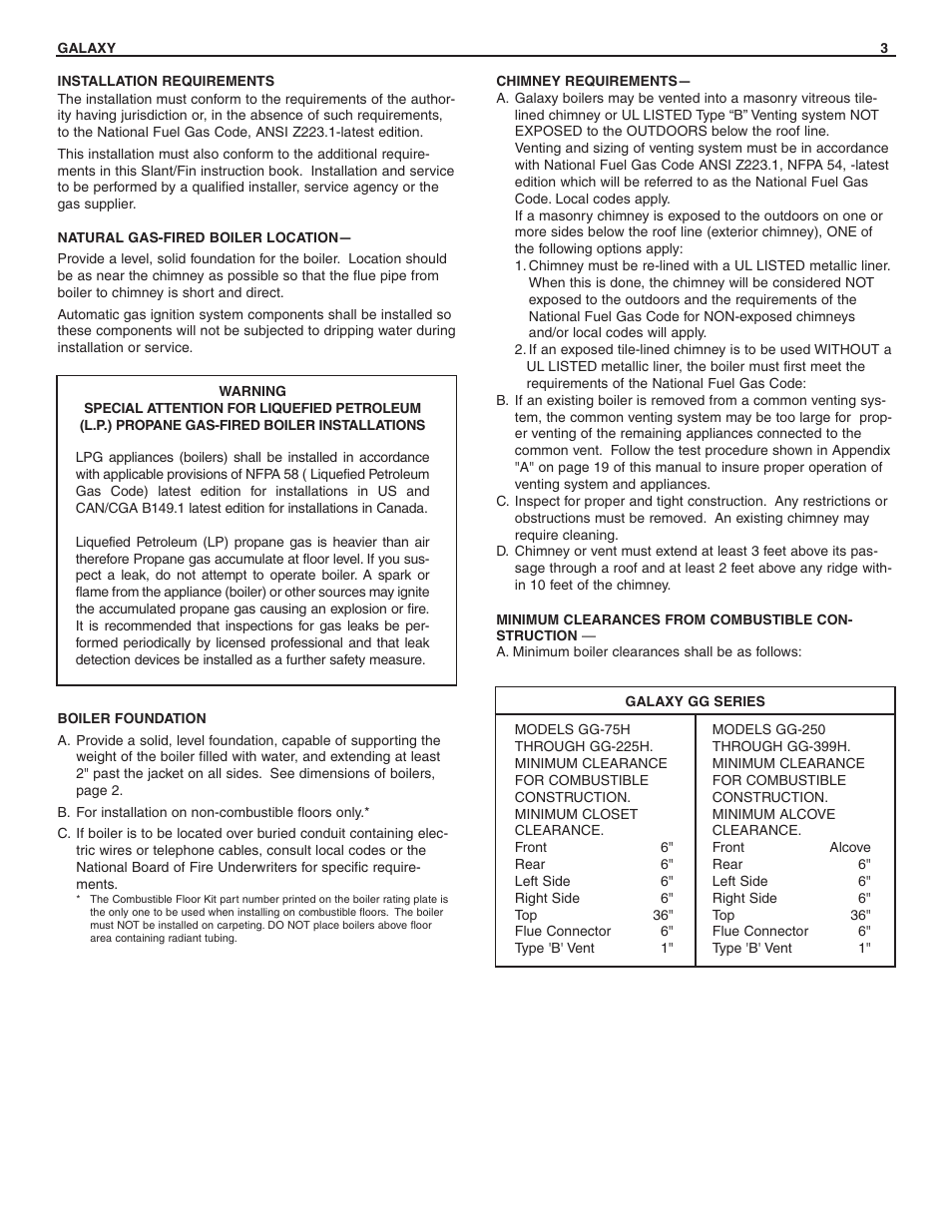 Slant/Fin GXH-190 User Manual | Page 3 / 28