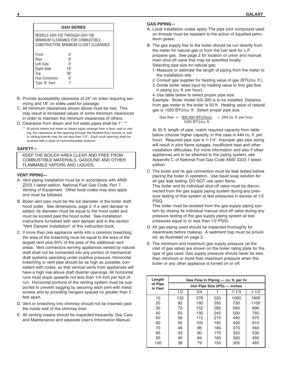 Slant/Fin GXH-190 User Manual | Page 4 / 28