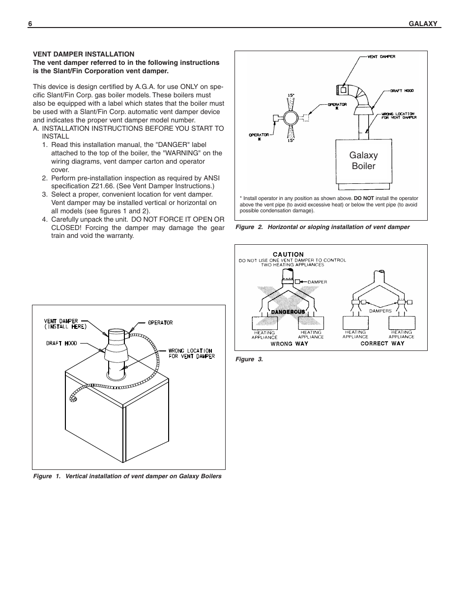 Galaxy boiler | Slant/Fin GXH-190 User Manual | Page 6 / 28