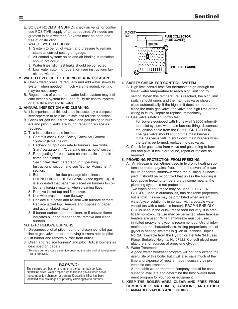 Sentinel | Slant/Fin SE-245 User Manual | Page 22 / 26