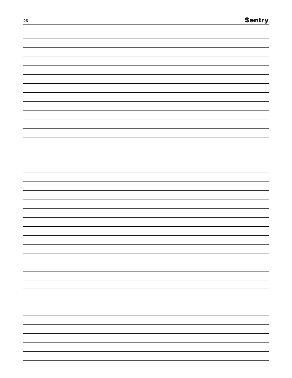 Sentry | Slant/Fin S-150 Vestibule version User Manual | Page 26 / 28