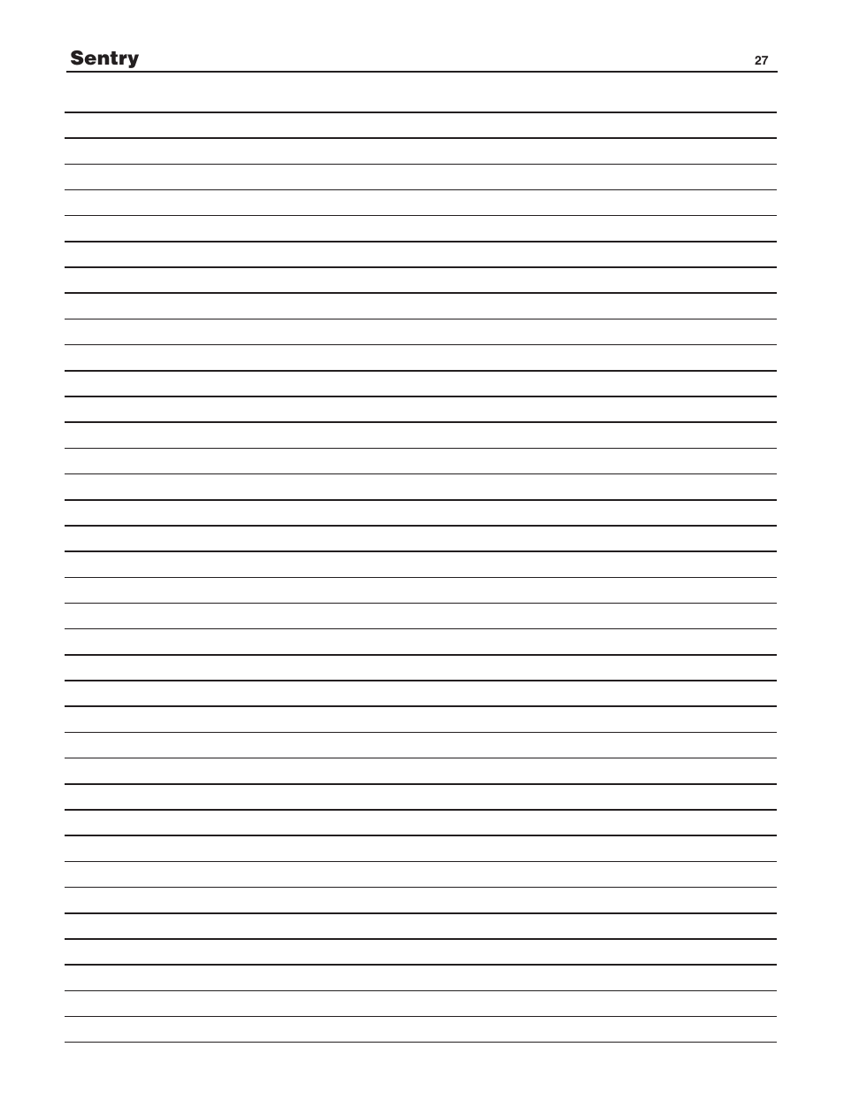 Sentry | Slant/Fin S-150 Vestibule version User Manual | Page 27 / 28