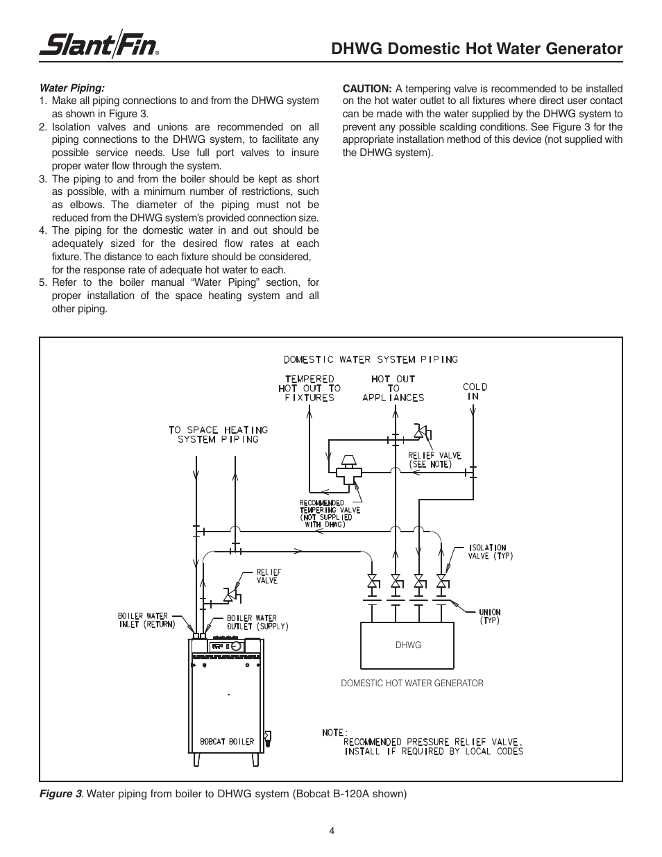 Dhwg domestic hot water generator | Slant/Fin DHWG User Manual | Page 4 / 8