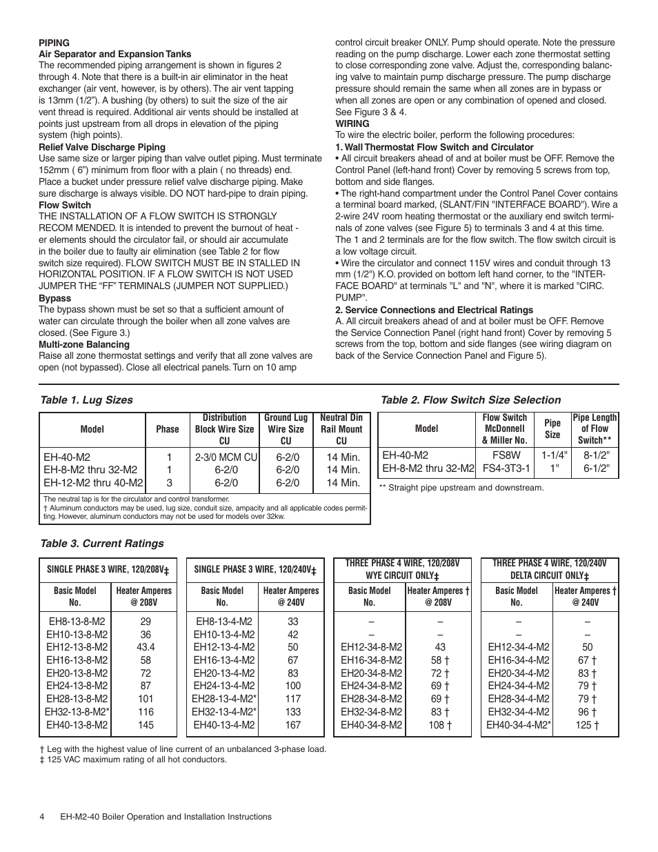 Slant/Fin EH-M2 User Manual | Page 4 / 12