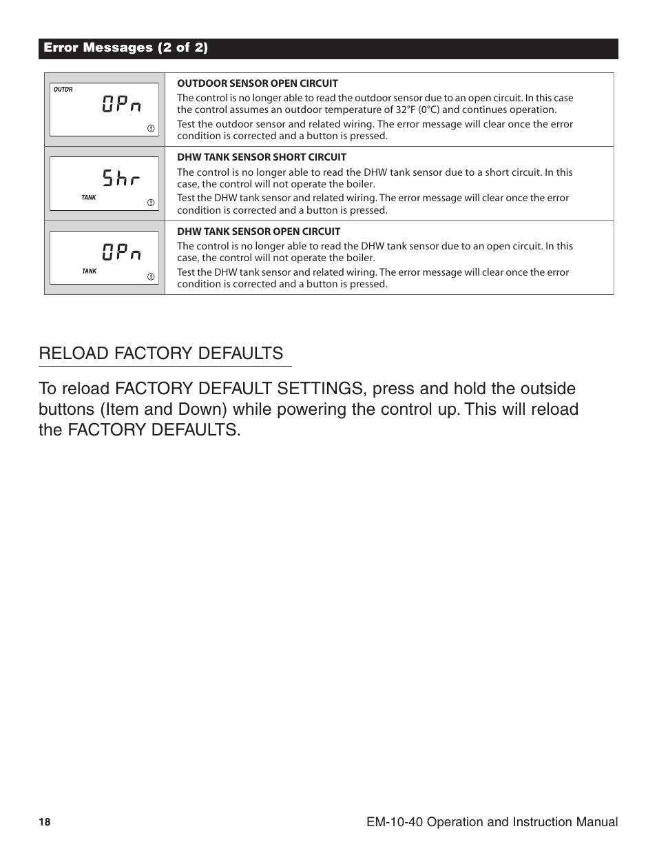 Slant/Fin EM-10 Installation User Manual | Page 18 / 20