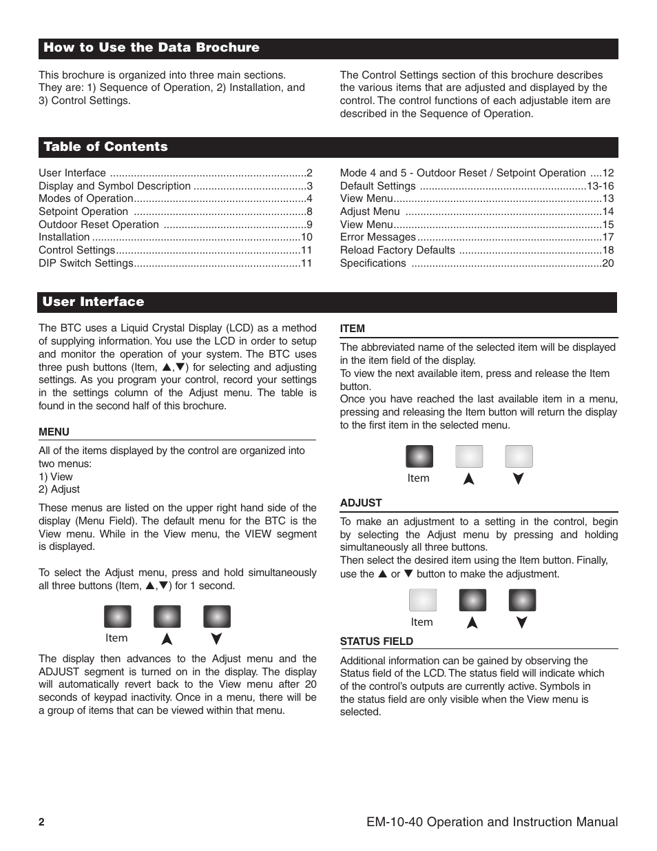 Slant/Fin EM-10 Installation User Manual | Page 2 / 20