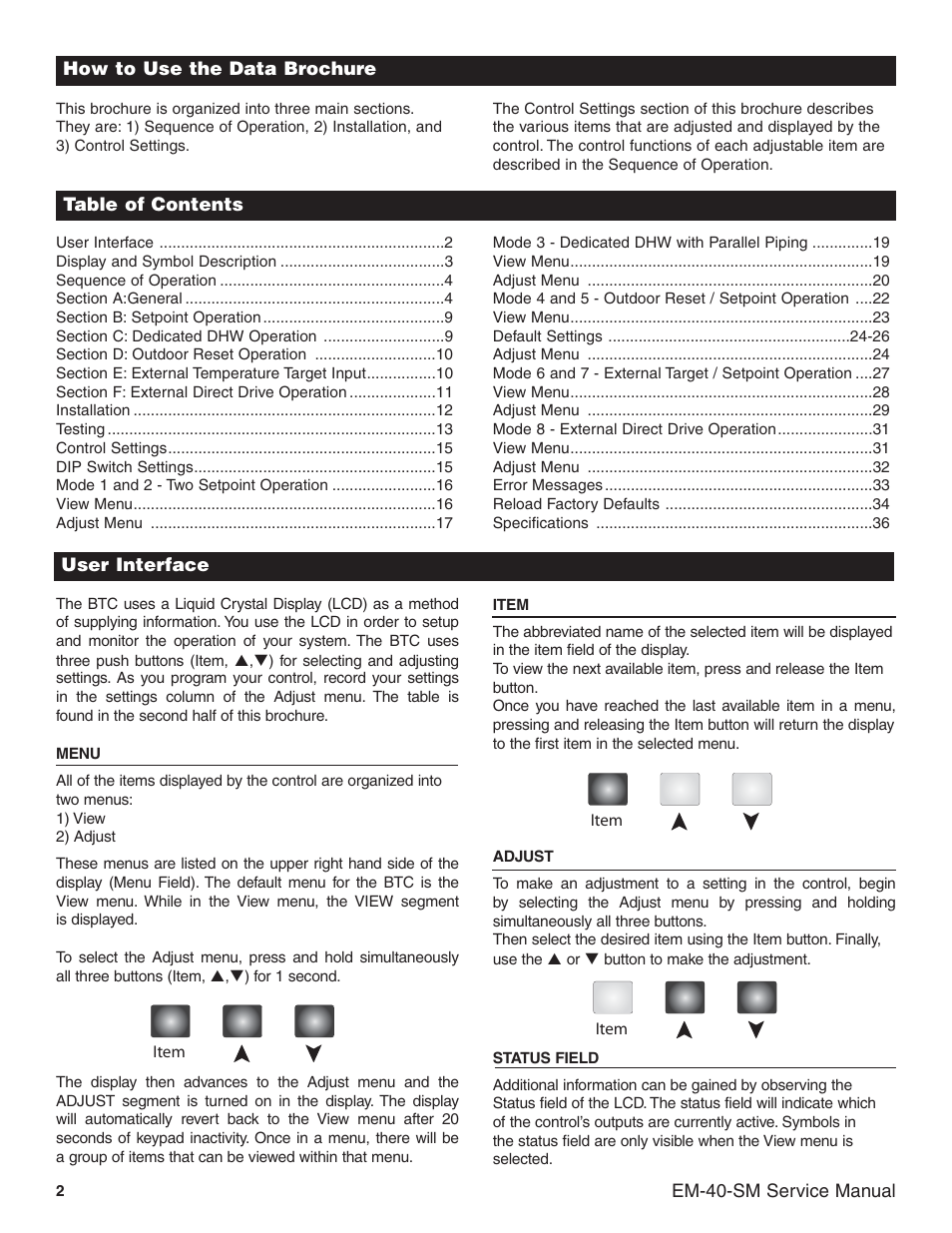 Slant/Fin EM-10 Service Manual User Manual | Page 2 / 36