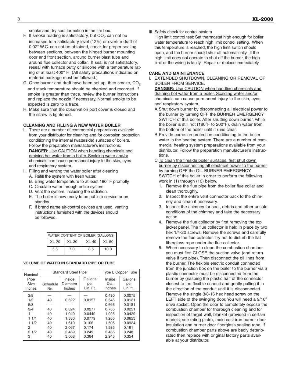 Slant/Fin XL-2000 User Manual | Page 8 / 16