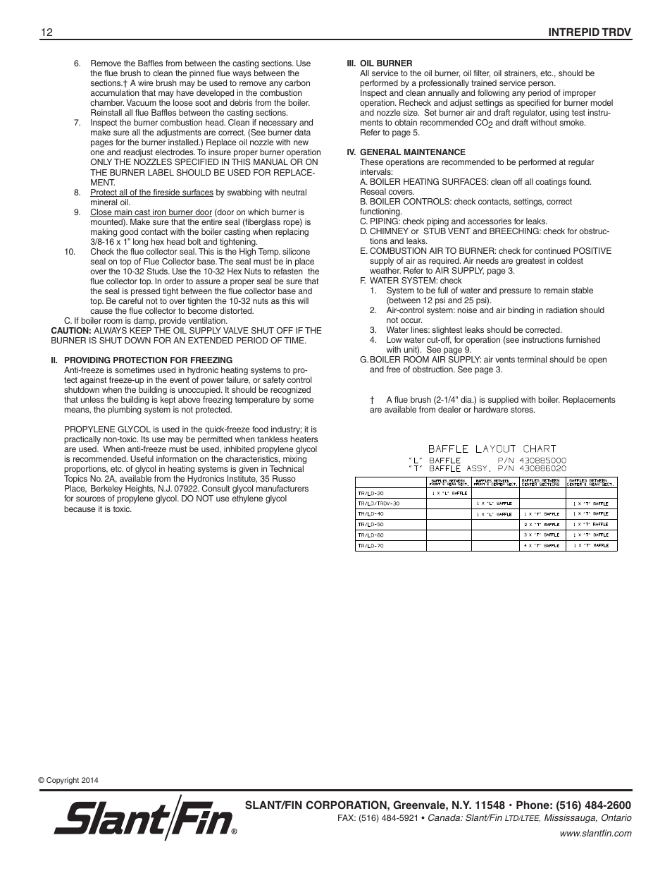 Slant/Fin TRDV Series User Manual | Page 12 / 12