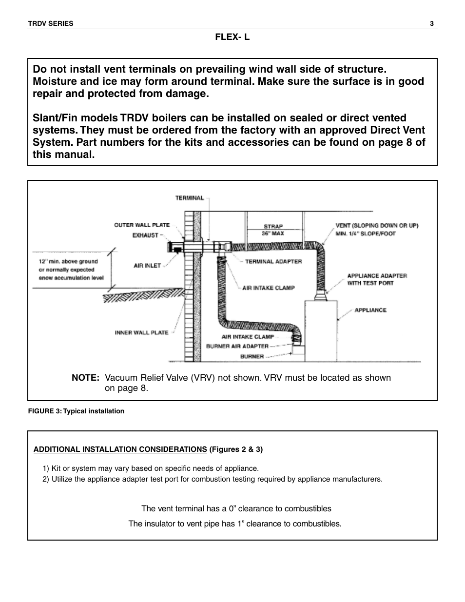 Slant/Fin TRDV Series Venting User Manual | Page 3 / 16