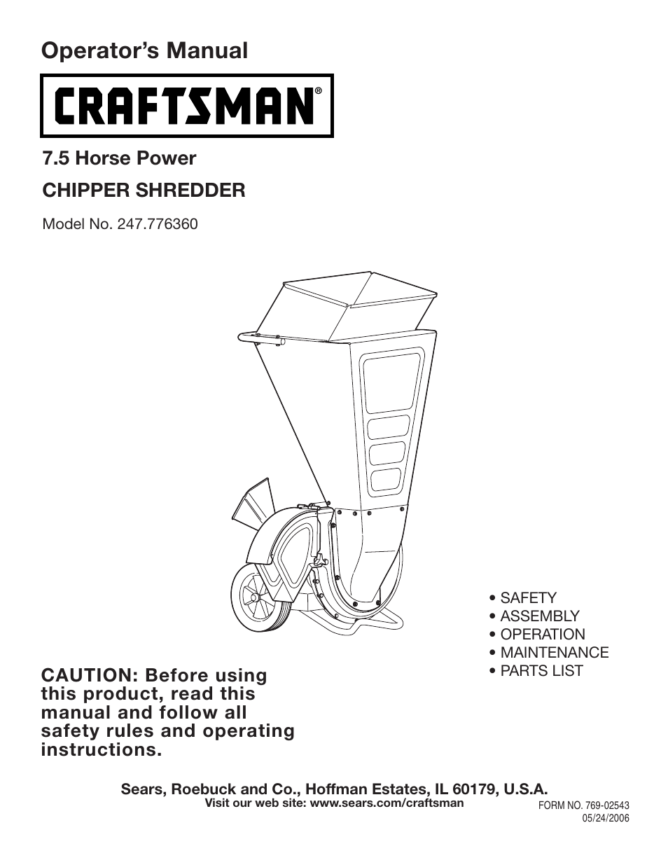 Craftsman 247.77636 User Manual | 40 pages