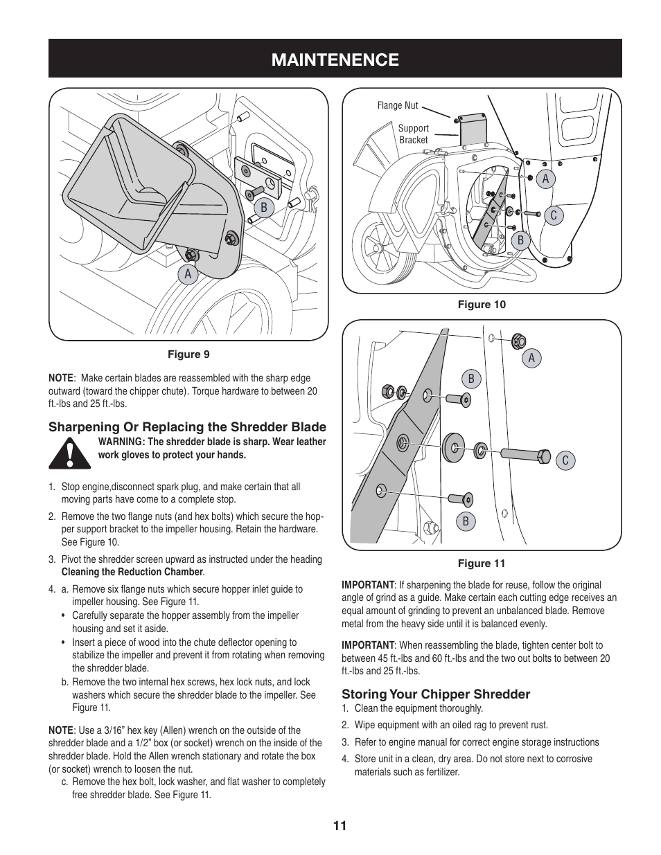 Maintenence | Craftsman 247.77636 User Manual | Page 11 / 40