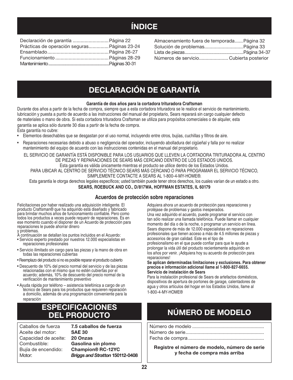 Craftsman 247.77636 User Manual | Page 22 / 40