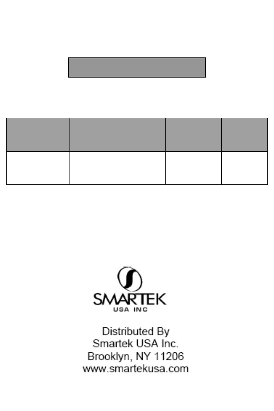 Specifications | Smartek ST-70 User Manual | Page 8 / 8