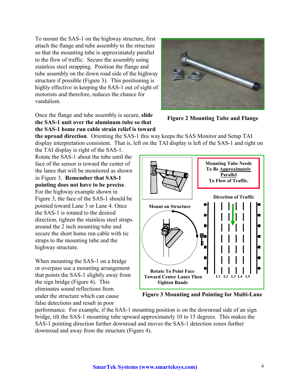 SmarTek Systems SAS-1 Installation at the Traffic Monitoring Site User Manual | Page 4 / 8