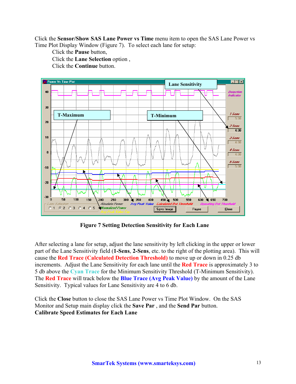 SmarTek Systems SAS-1 Setup Using SAS Monitor User Manual | Page 13 / 23