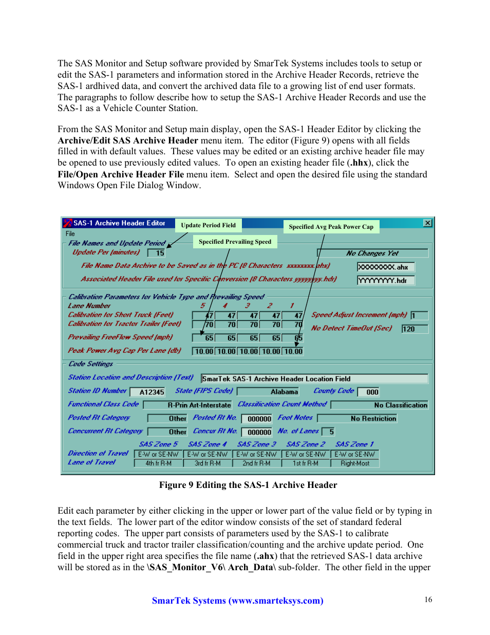 SmarTek Systems SAS-1 Setup Using SAS Monitor User Manual | Page 16 / 23