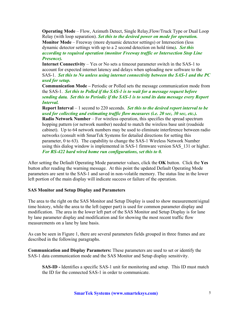 SmarTek Systems SAS-1 Setup Using SAS Monitor User Manual | Page 5 / 23