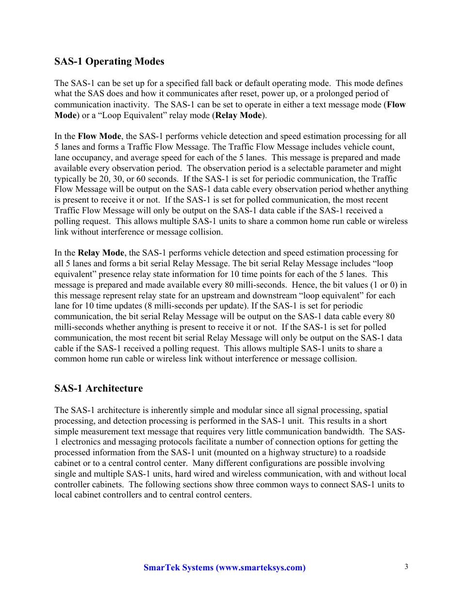 SmarTek Systems SAS-1 Wireless Configuration and Operation User Manual | Page 3 / 6