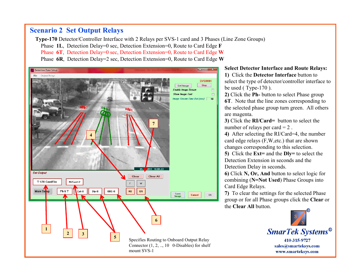 Scenario 2 set output relays | SmarTek Systems SVS-1 User Guide-Part B User Manual | Page 17 / 45